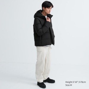 Uniqlo 3D Cut Seamless Down Parka Herre Sort | 7245-NHUIL