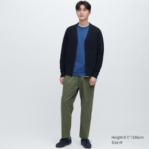 Uniqlo Bomulds Relaxed Ankle Bukser Herre Grøn | 5130-QHPAD