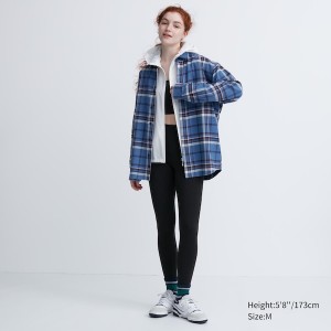 Uniqlo Flannel Checked Long-Sleeve Skjorte Dame Blå | 4792-VIJRU