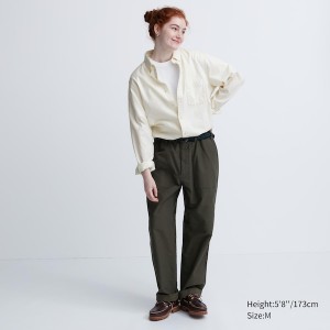 Uniqlo Flannel Long-Sleeve Skjorte Dame Hvide | 0217-KCIOT