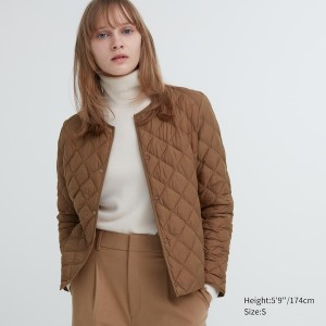 Uniqlo PUFFTECH Quiltet jackets Dame Brune | 0489-KZFRQ