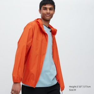 Uniqlo Pocketable UV Protection 3D Cut Parka Herre Orange | UNMOVH-674