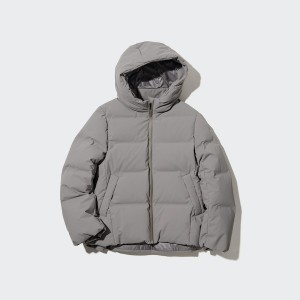 Uniqlo Seamless Down Parka Dame Grå | 2189-RWNFC