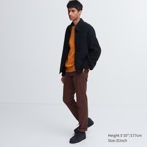 Uniqlo Slim-Fit Chino Bukser Herre Bordeaux | 9841-QHTFE