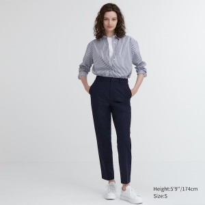 Uniqlo Smart Ankle Bukser Dame Mørkeblå | 0216-EPAQL