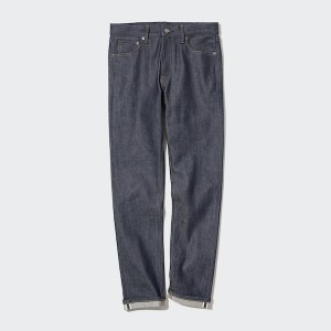 Uniqlo Stretch Selvedge Slim-Fit Jeans Herre Mørkegrå | 3641-MUVKC