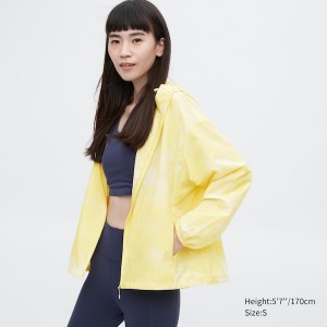 Uniqlo UV Protection Printed Pocketable Parka Dame Gul | 5406-FJIUA