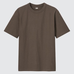 Uniqlo U Crew Neck Kort-Sleeve T Shirts Dame Mørkegrå | 4183-KRPUS