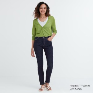 Uniqlo Ultra Stretch Jeans Dame Mørkeblå | 7306-XBJWM