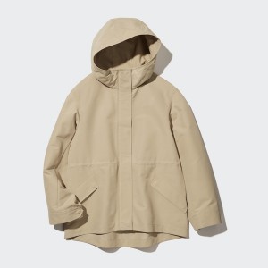 Uniqlo Utility Parka Dame Beige | 2607-WOUHT