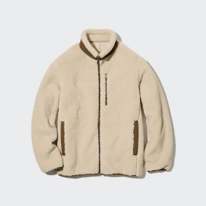 Uniqlo Windproof Outer Fleece jackets Herre Beige | DGYORH-260