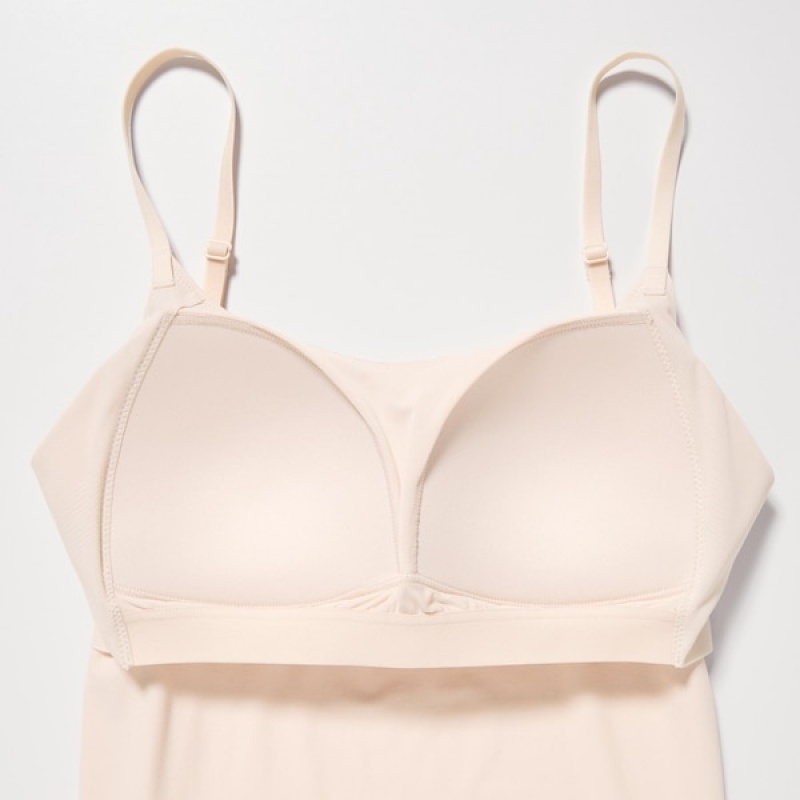 Uniqlo AIRism Camisole Bra Toppe Dame Beige | 1694-GLYIW