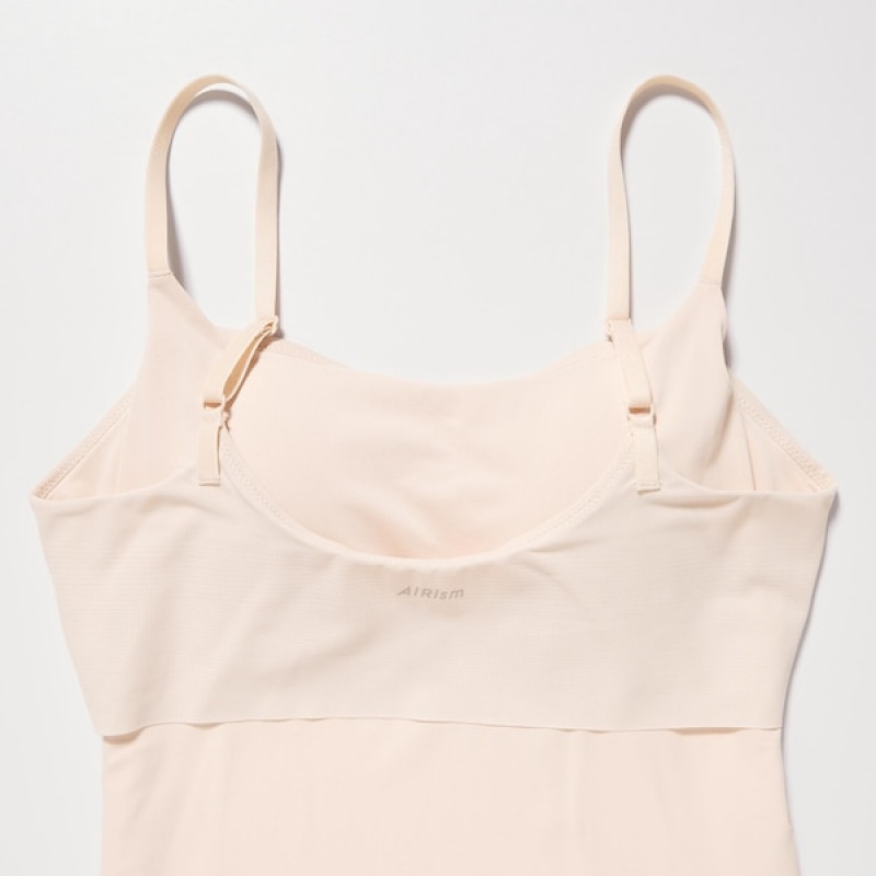 Uniqlo AIRism Camisole Bra Toppe Dame Beige | 1694-GLYIW