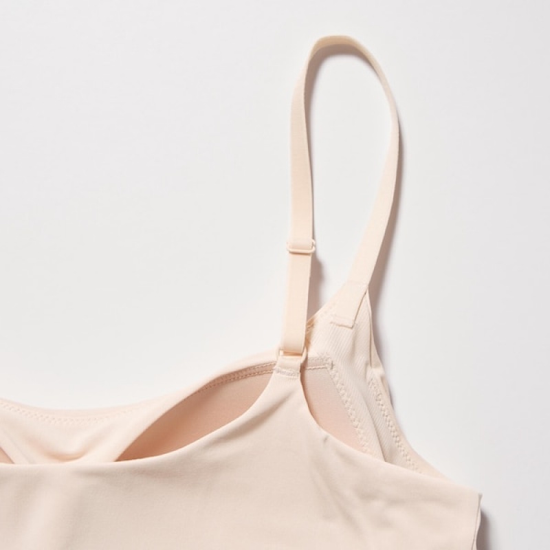 Uniqlo AIRism Camisole Bra Toppe Dame Beige | 1694-GLYIW