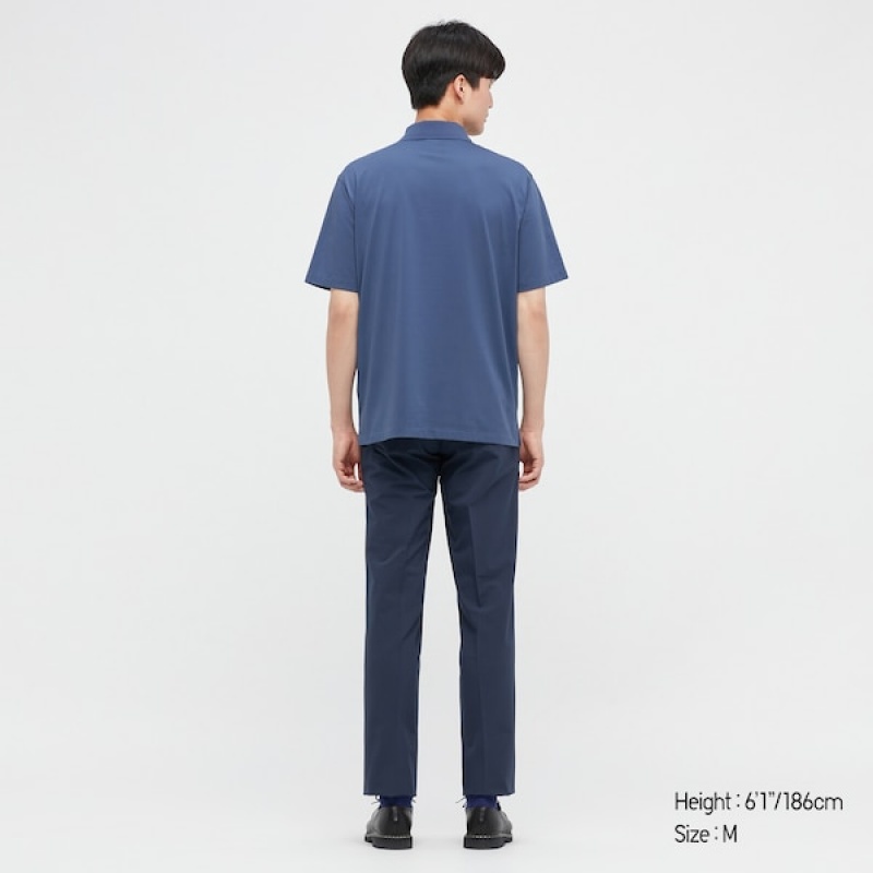 Uniqlo AIRism Poloshirt Herre Hvide | 3291-PXDIO