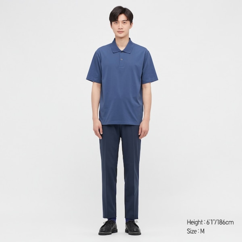 Uniqlo AIRism Poloshirt Herre Hvide | 3291-PXDIO