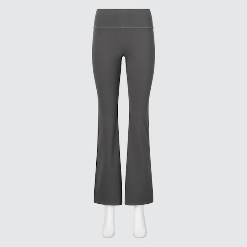 Uniqlo AIRism Soft Flare Leggings Dame Mørkegrå | 2935-XKSPU