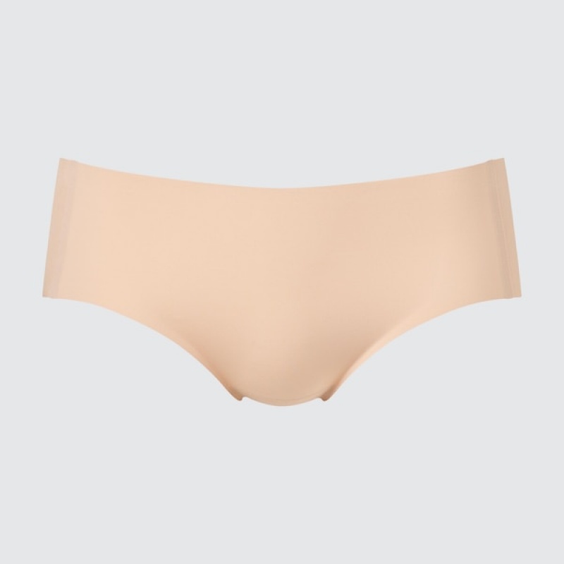 Uniqlo AIRism Ultra Seamless Hiphugger Trusser Dame Beige | 3418-DVQKP