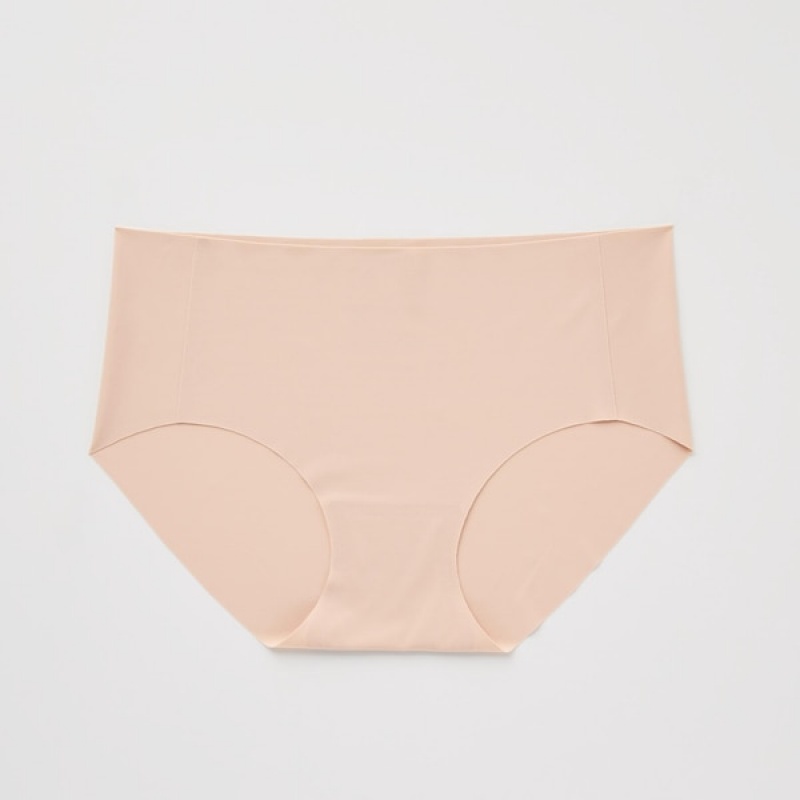 Uniqlo AIRism Ultra Seamless Hiphugger Trusser Dame Beige | 3418-DVQKP