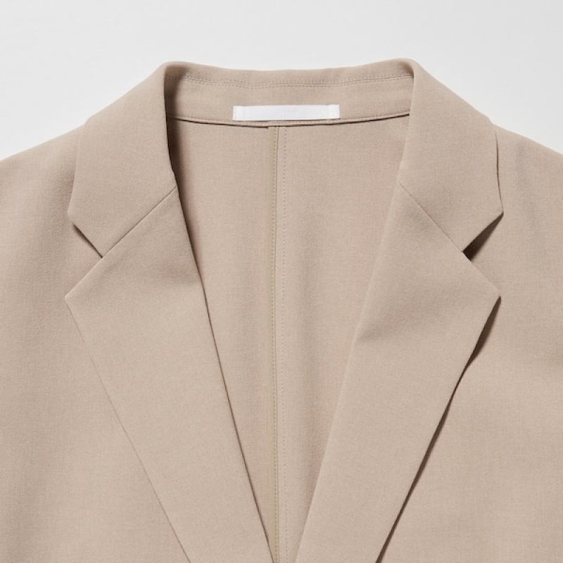 Uniqlo AirSense jackets Dame Beige | 0875-WKGTP