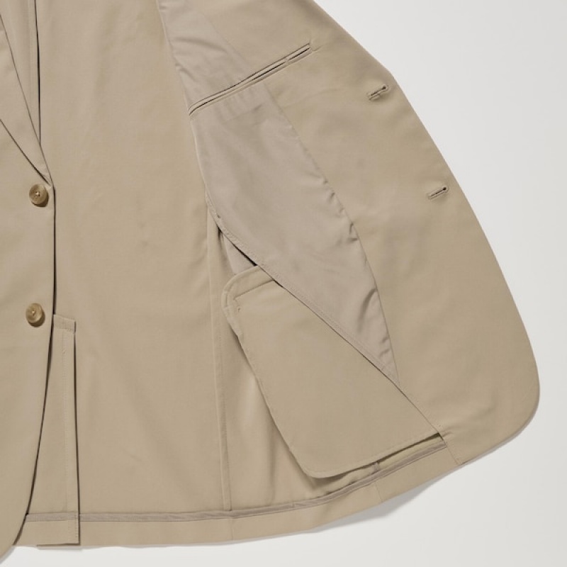 Uniqlo AirSense jackets Herre Beige | 4362-GUSVE