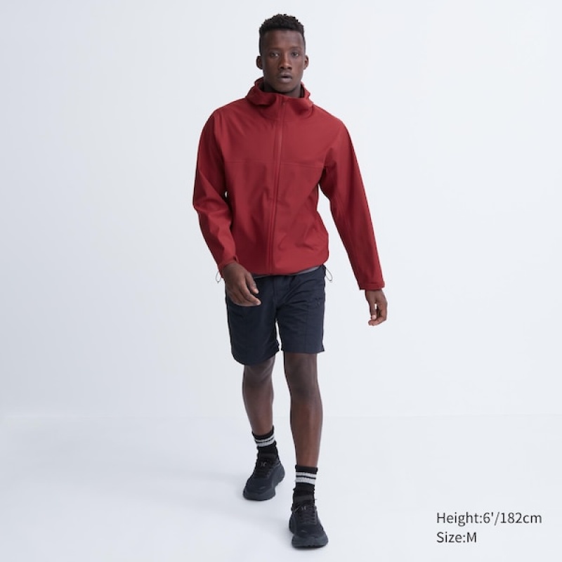 Uniqlo BLOCKTECH Parka Herre Rød | TLRZJO-027