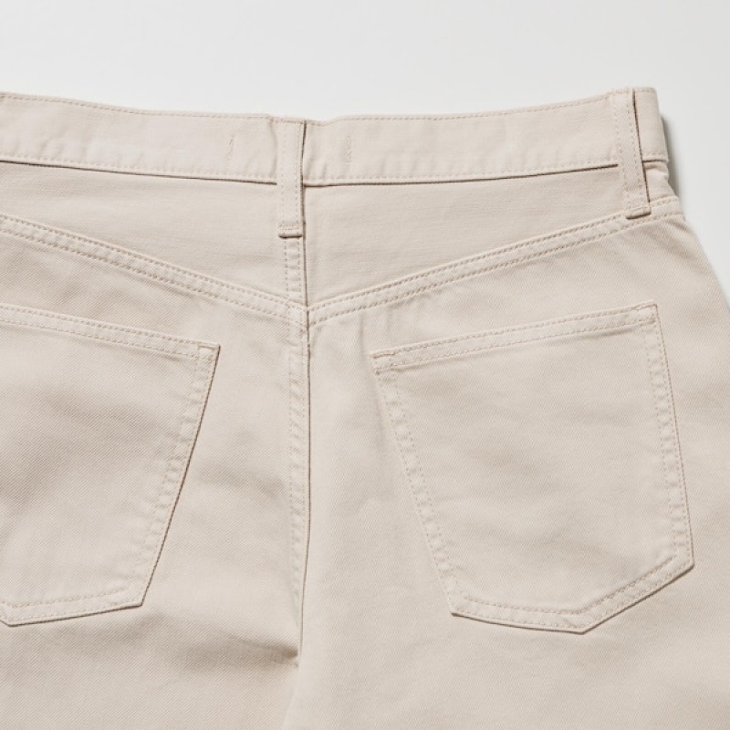 Uniqlo Baggy Jeans Dame Beige | 6293-CRPGS