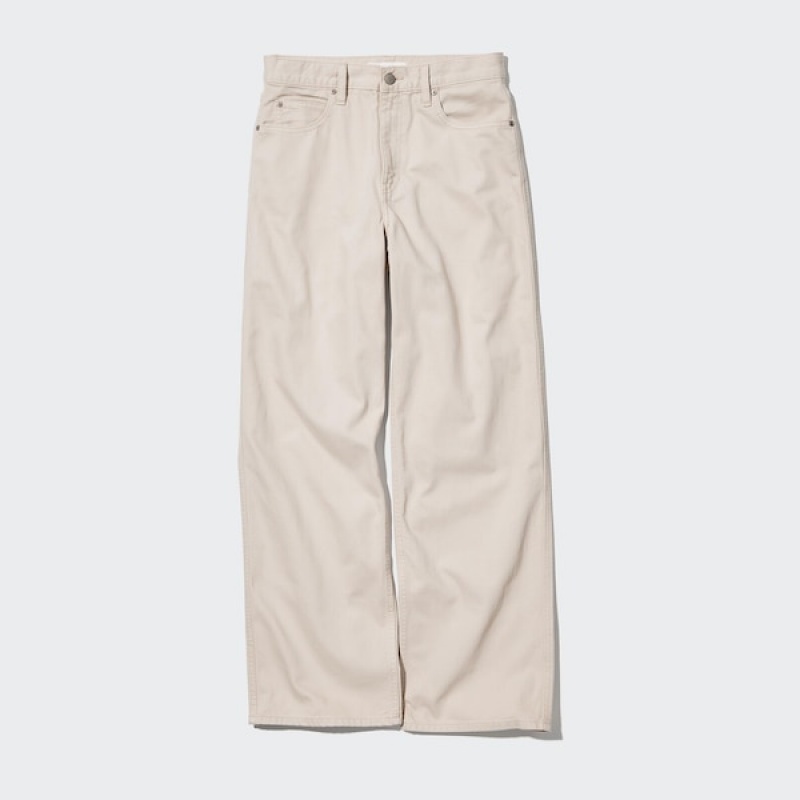 Uniqlo Baggy Jeans Dame Beige | 6293-CRPGS