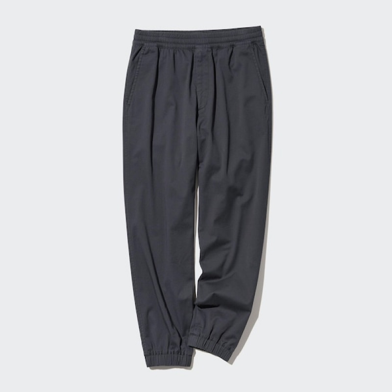 Uniqlo Bomulds Relaxed Joggers Herre Sort | 0827-BJLUC