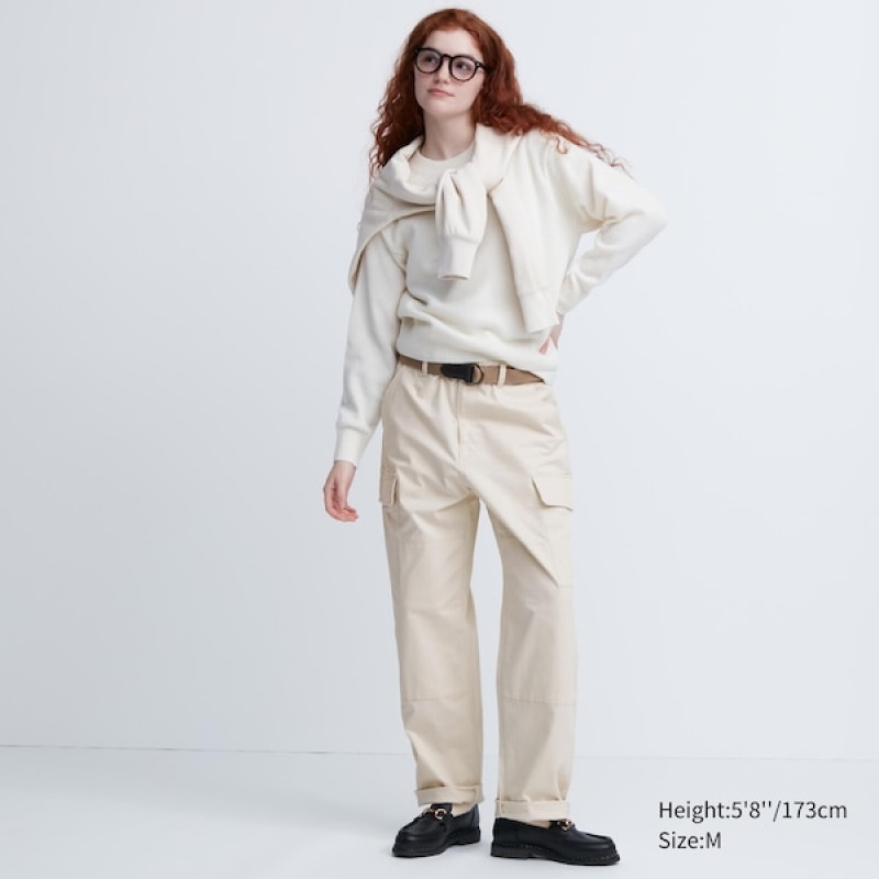 Uniqlo Cargo Bukser Herre Hvide | 4679-VZUNK