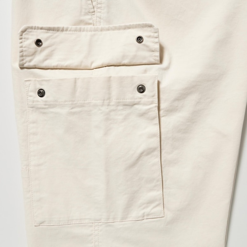 Uniqlo Cargo Bukser Herre Hvide | 8143-WNCIS