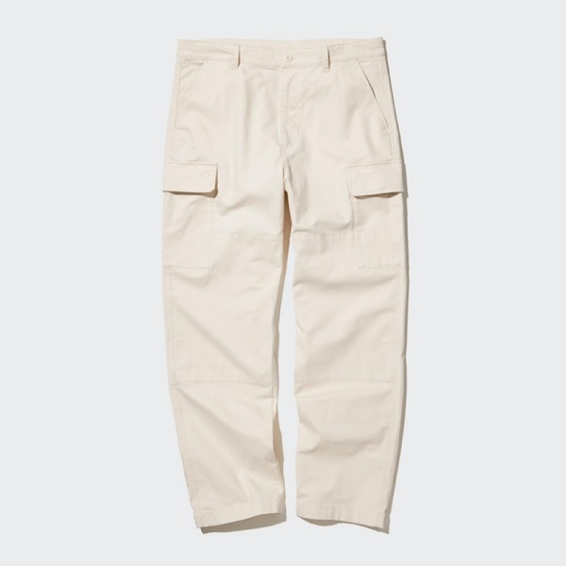 Uniqlo Cargo Bukser Herre Hvide | 8143-WNCIS