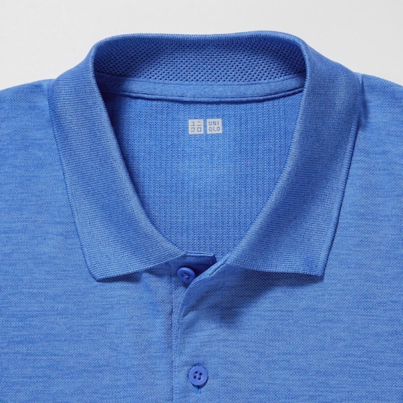 Uniqlo DRY-EX Poloshirt Herre Blå | 3862-WHQLX