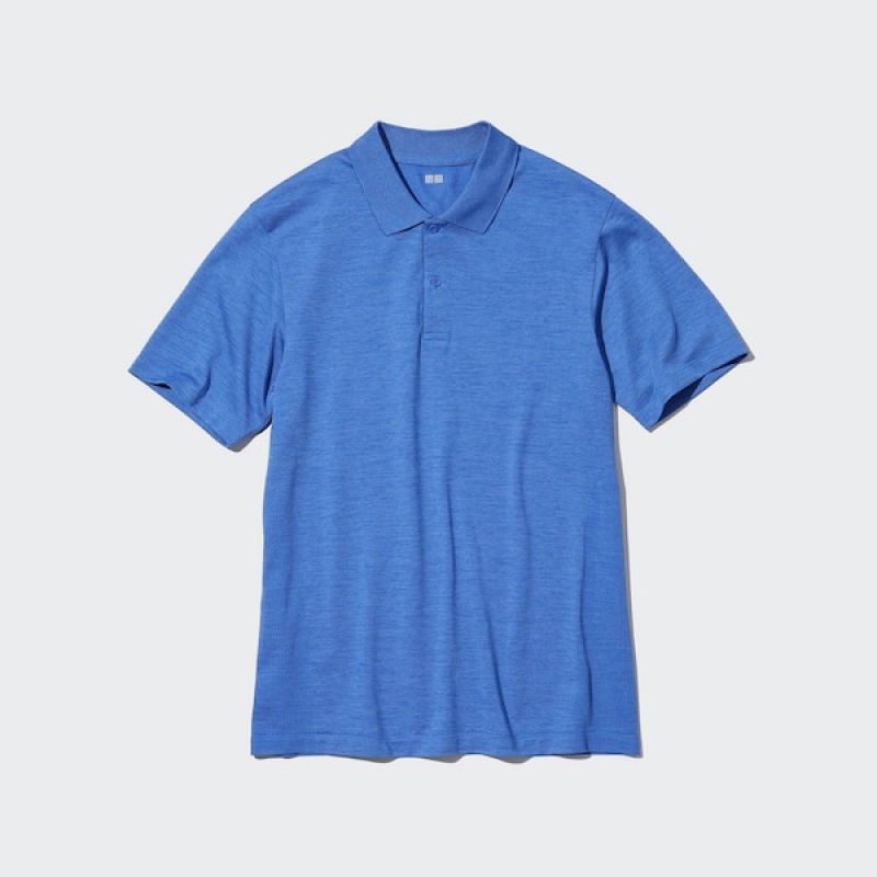 Uniqlo DRY-EX Poloshirt Herre Blå | 3862-WHQLX