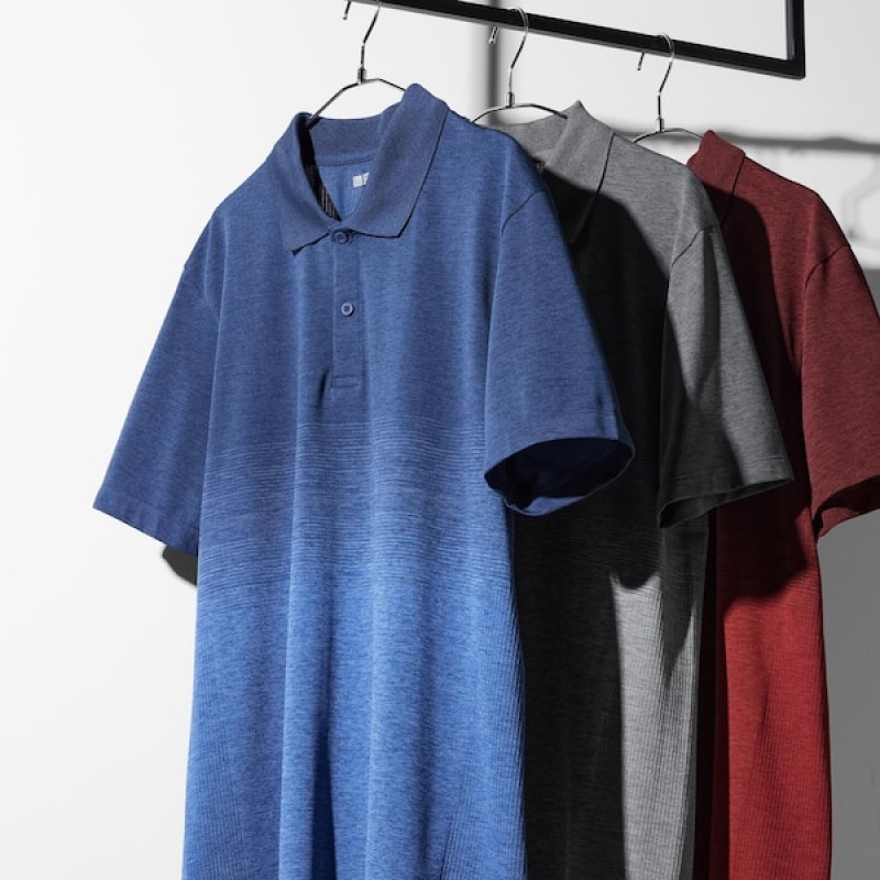 Uniqlo DRY-EX Poloshirt Herre Grå | 7158-VDTJC