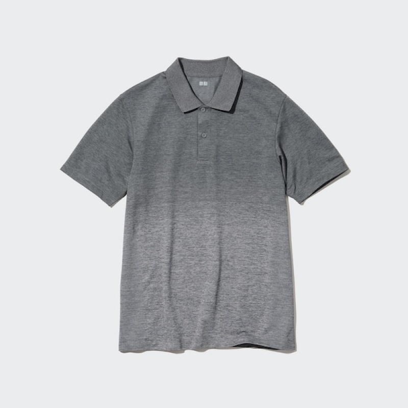 Uniqlo DRY-EX Poloshirt Herre Grå | 7158-VDTJC