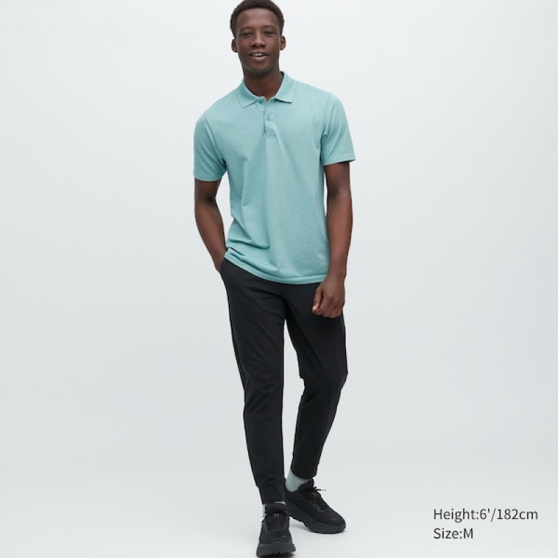 Uniqlo DRY-EX Poloshirt Herre Grøn | 2617-EURKO