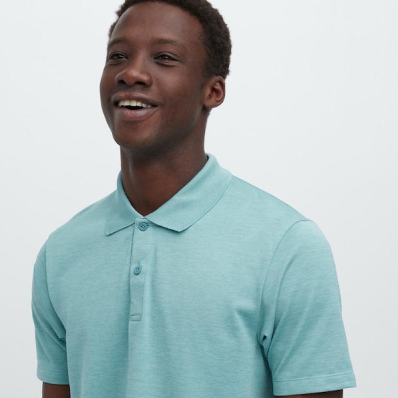 Uniqlo DRY-EX Poloshirt Herre Grøn | 2617-EURKO