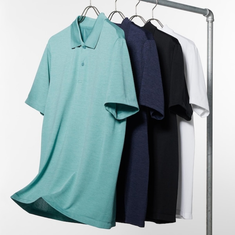 Uniqlo DRY-EX Poloshirt Herre Grøn | 2617-EURKO