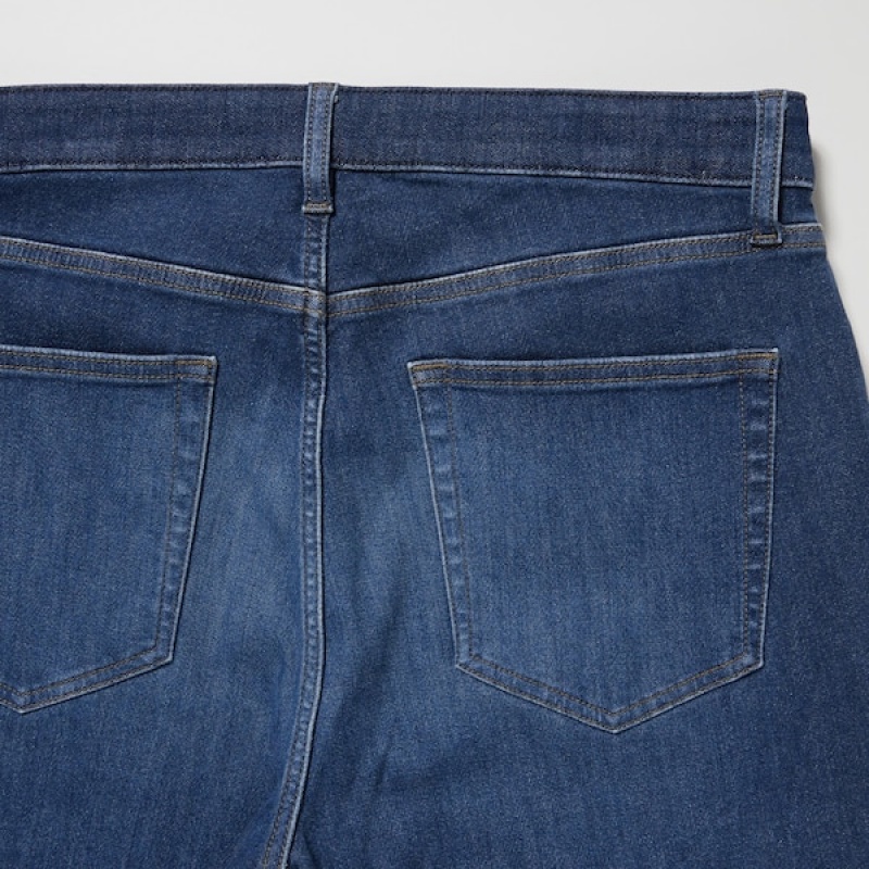 Uniqlo EZY Ultra Stretch Jeans Dame Blå | 1593-IURKB