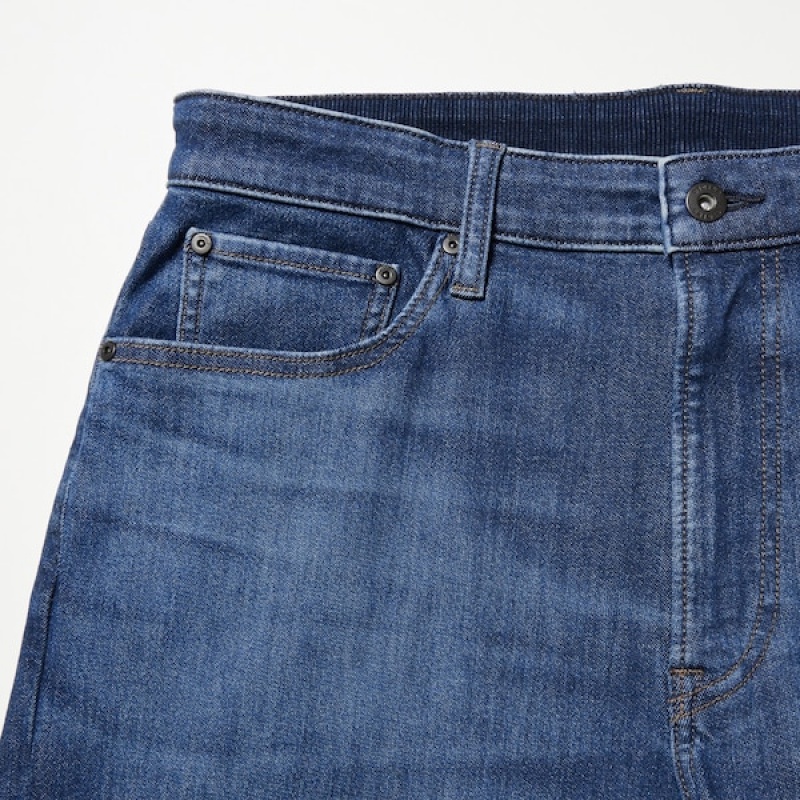 Uniqlo EZY Ultra Stretch Jeans Herre Blå | 3109-GJFWZ