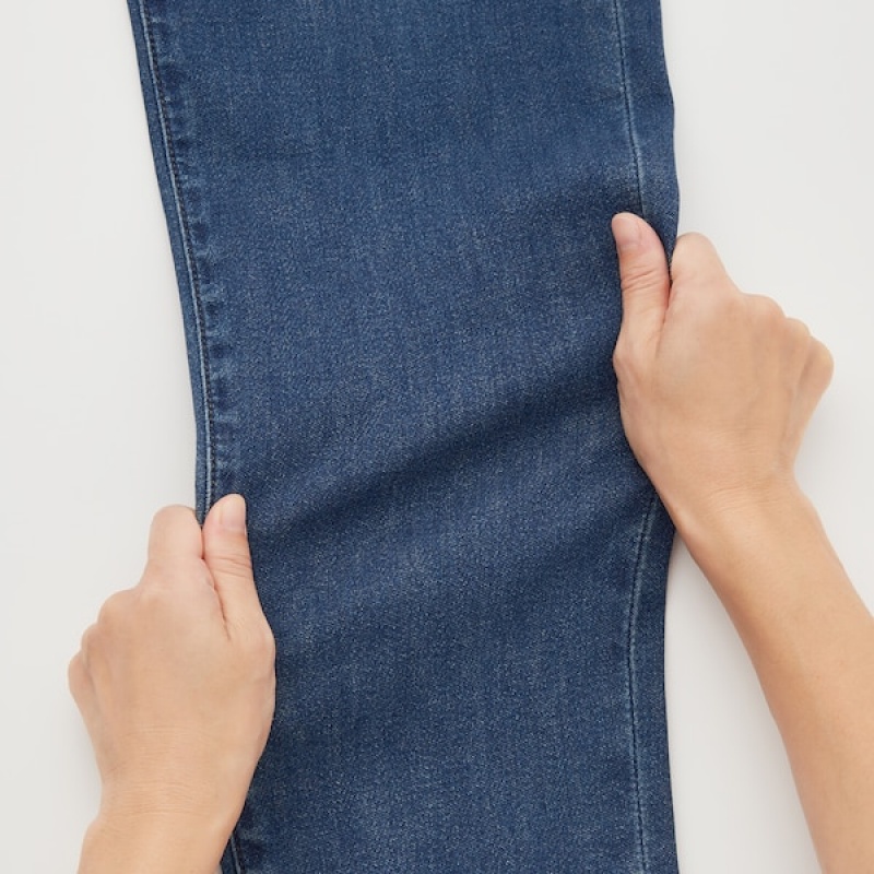 Uniqlo EZY Ultra Stretch Jeans Herre Blå | 1068-XBTPD