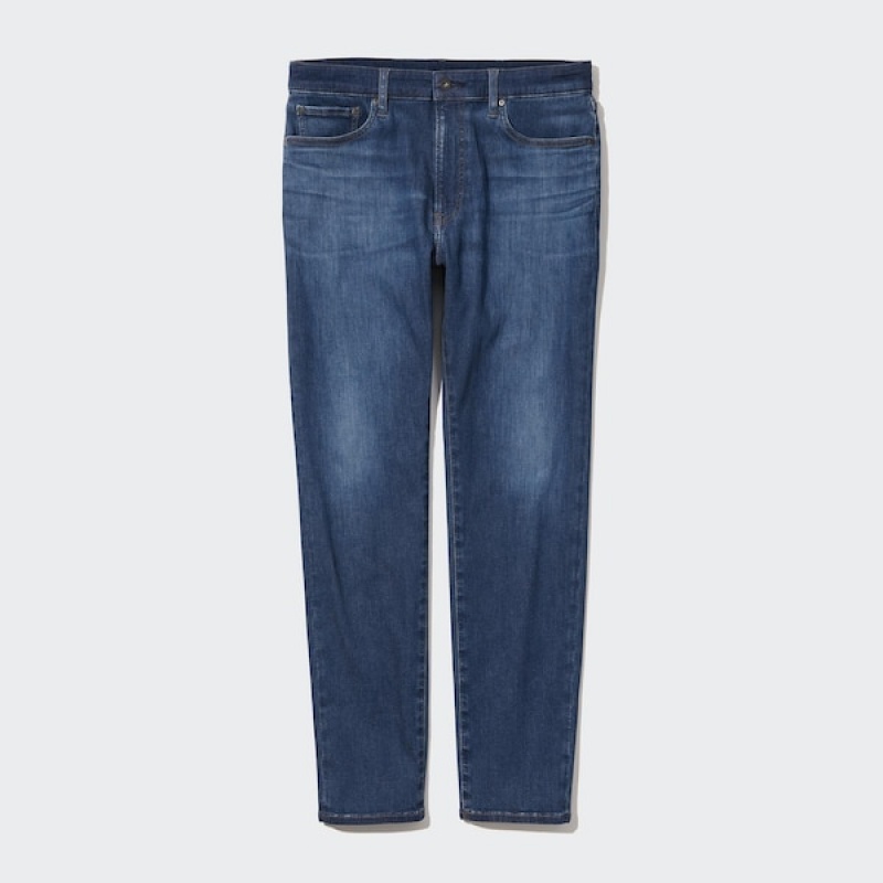 Uniqlo EZY Ultra Stretch Jeans Herre Blå | 8107-THWSN