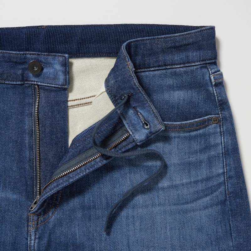 Uniqlo EZY Ultra Stretch Jeans Herre Blå | 8107-THWSN