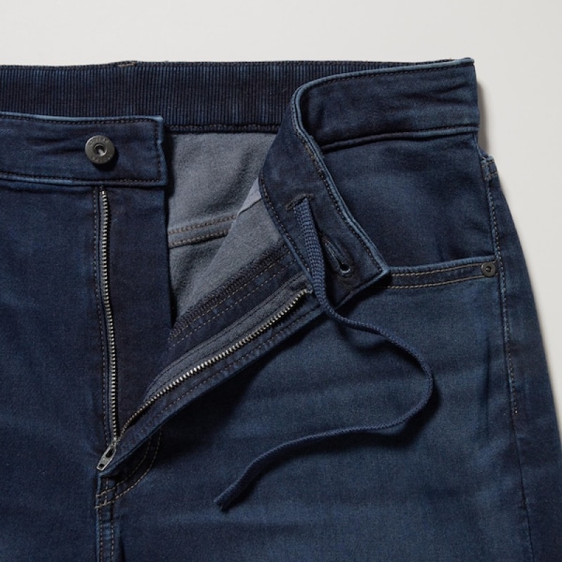 Uniqlo EZY Ultra Stretch Jeans Herre Mørkeblå | 2381-NTRDO