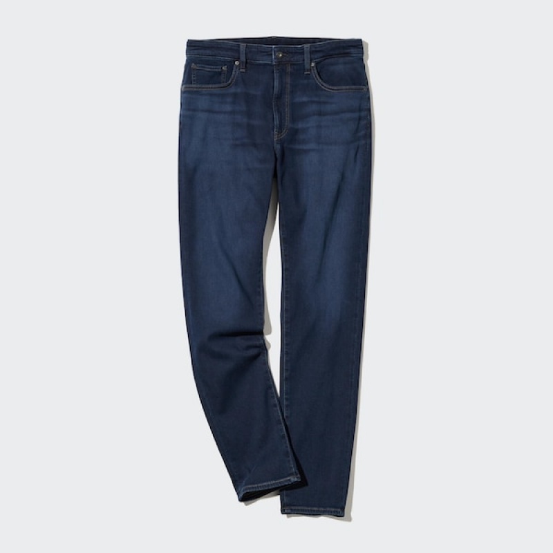 Uniqlo EZY Ultra Stretch Jeans Herre Mørkeblå | 2381-NTRDO