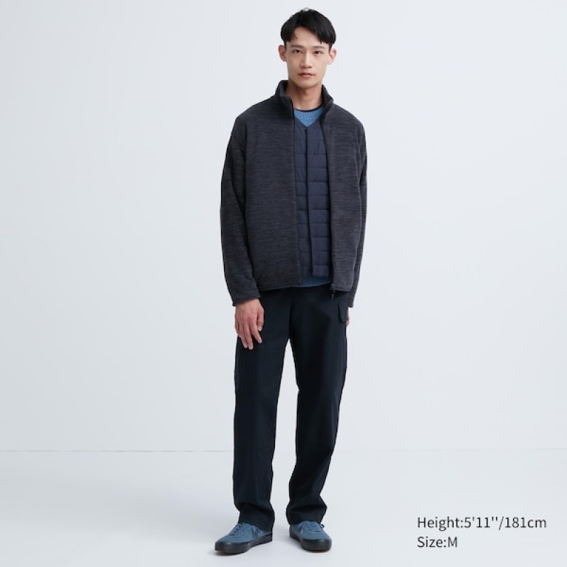 Uniqlo Fleece Full-Zip Long-Sleeve jackets Herre Mørkeblå | CMSYUB-258