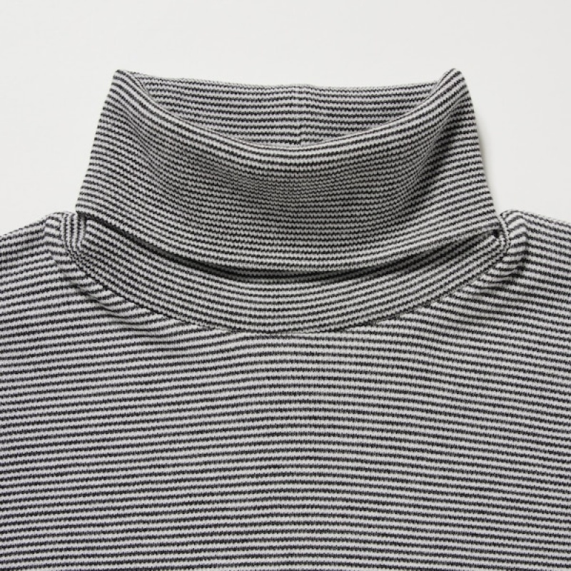 Uniqlo HEATTECH Extra Warm Seamless Turtleneck T Shirts Dame Grå | 7869-RUGTE