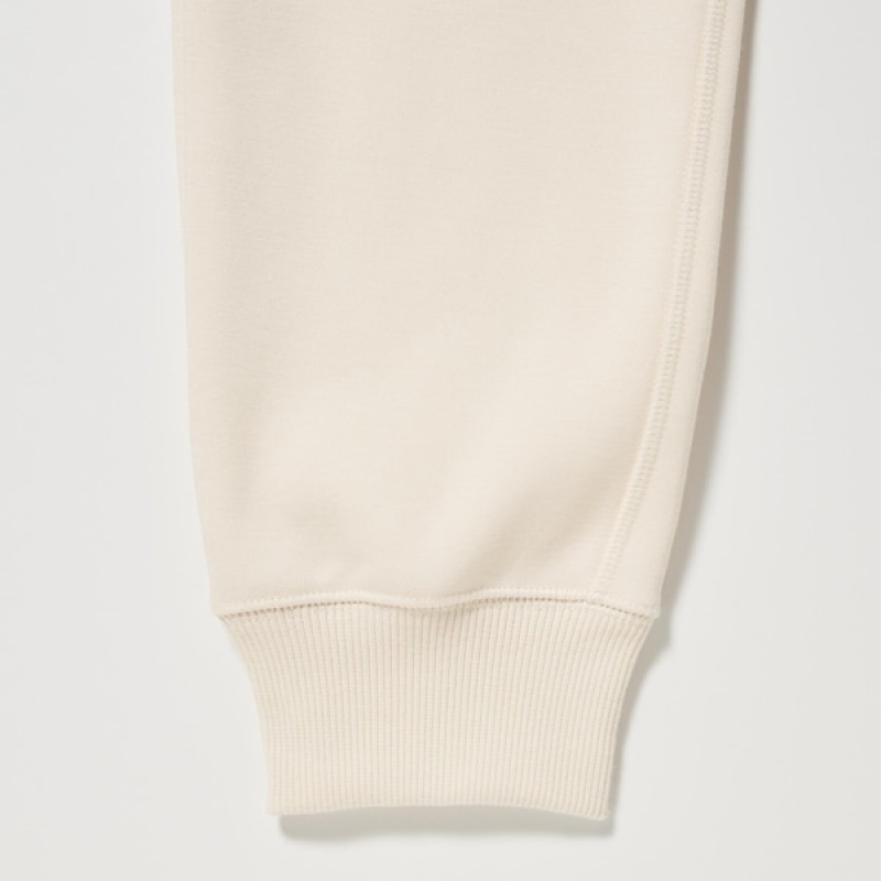 Uniqlo HEATTECH Pile-Forede Joggingbukser Dame Hvide | 3526-SQDNY