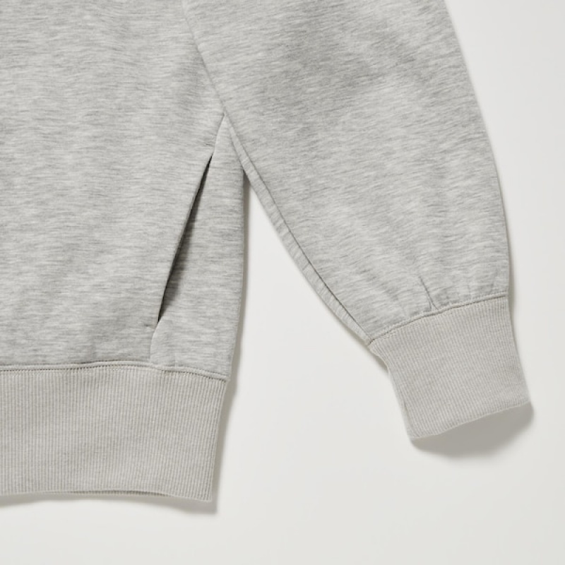 Uniqlo HEATTECH Pile-Forede Sweat Full-Zip Hættetrøje Dame Grå | 1743-QMGSW